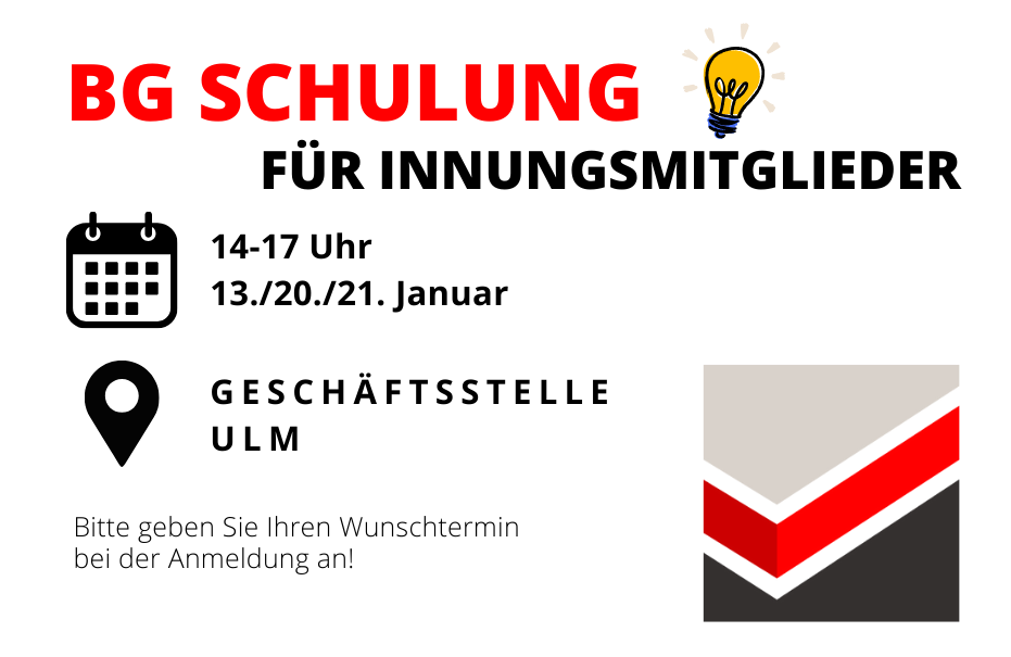 BG-Schulung für Innungsmitglieder