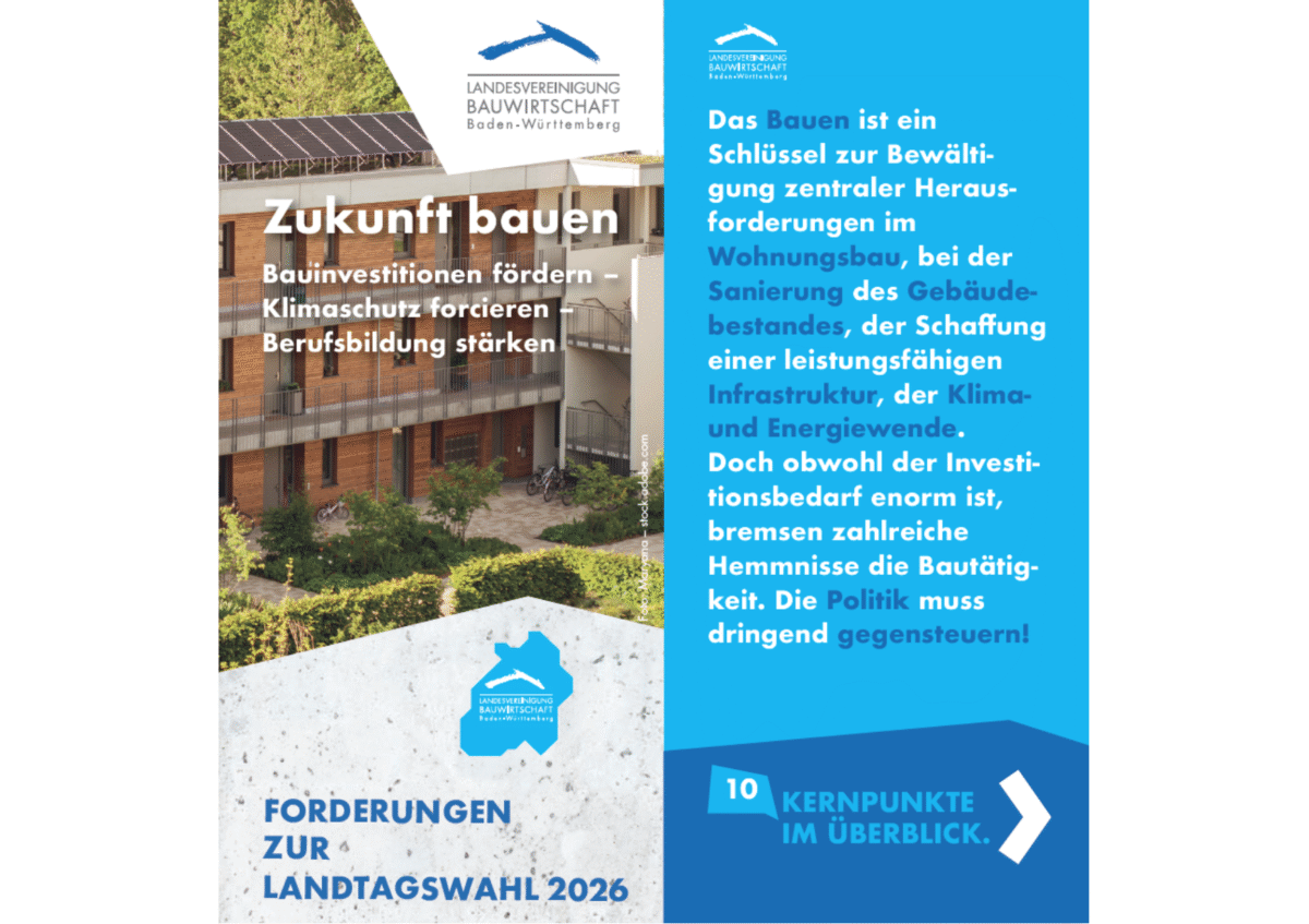Zukunft bauen! Unsere Forderungen zur Landtagswahl 2026