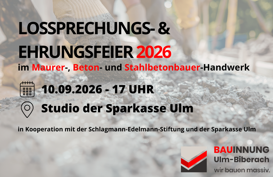 Einladung zur Lossprechungsfeier 10.09.2026